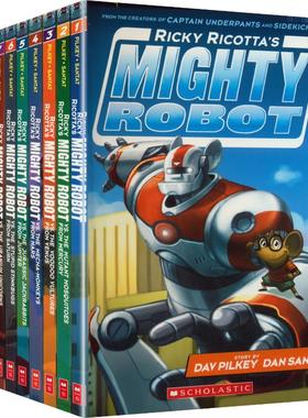 RICKY RICOTTA'S MIGHTY ROBOT威猛机器人(共9册） 戴夫·皮利 著 著 丹·萨马特 绘 绘 原版其它外版书 新华书店正版图书籍
