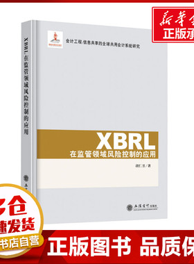 XBRL在监管领域风险控制的应用 胡仁昱 著 会计经管、励志 新华书店正版图书籍 立信会计出版社