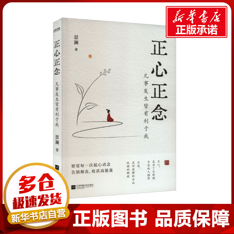 正心正念 凡事发生皆有利于我 思澜 著 心灵与修养社科 新华书店正版图书籍 江苏凤凰文艺出版社