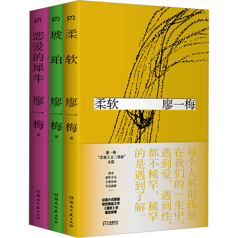 恋爱的犀牛+柔软+琥珀(全3册) 廖一梅 著 文学作品集文学 新华书店正版图书籍 湖南文艺出版社