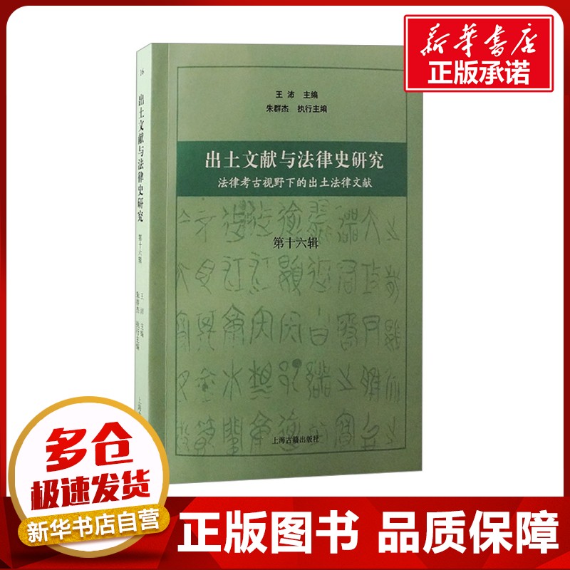 出土文献与法律史研究 第十六辑 法律考古视野下的出土法律文献 王沛;朱群杰 编 法律史社科 新华书店正版图书籍 上海古籍出版社