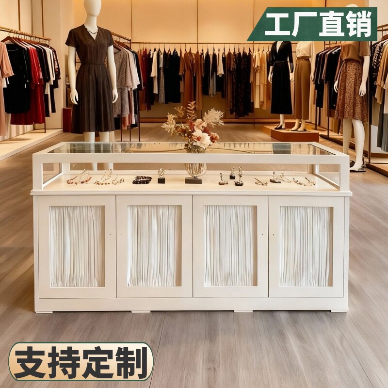 东大街服装店中岛柜流水台收银台女装店工作台陈列柜饰品店展示柜