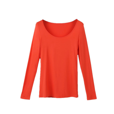 圆领薄款T恤长袖莫代尔