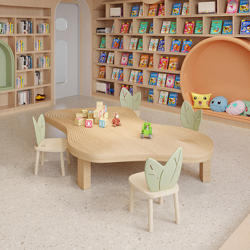 实木云朵矮桌桌椅组合