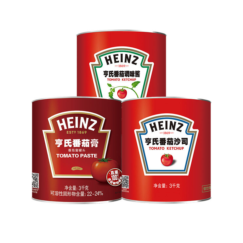 亨氏番茄膏6斤大桶装餐饮商用高浓缩蕃茄罐头 炸鸡汉堡薯条三明治