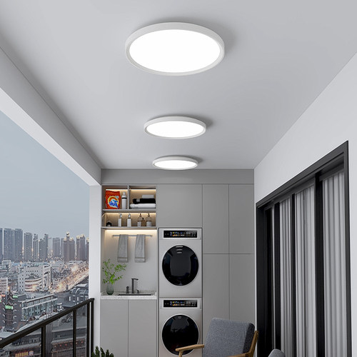 走道灯走廊灯超薄led护眼圆形浴室厨卫吸顶灯现代简约卧室阳台灯
