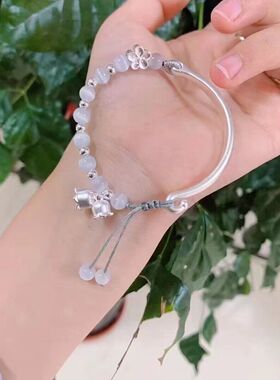 网红爆款铃兰花半镯珍珠手链