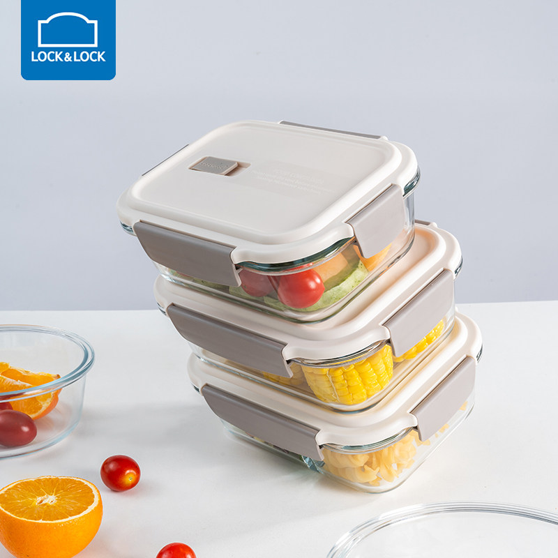 乐扣乐扣玻璃保鲜盒便当盒上班族带饭微波炉加热饭盒冰箱收纳盒,餐饮具,保鲜盒,淘宝优惠券,粉丝福利购,淘宝优惠卷
