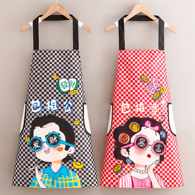 春季新款双层防水罩衣耐脏围裙