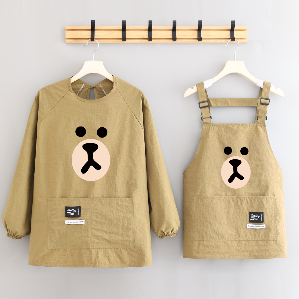 围腰无袖长袖围裙耐污罩衣工作服