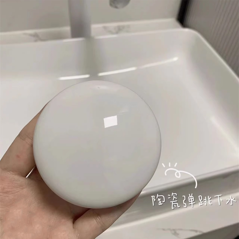 陶瓷洗手盆漏水塞子面盆下水器防臭弹跳芯按压式脸池洗脸盆配件