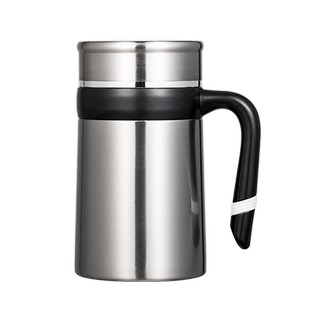 茶杯保温杯男士大容量2025新款简约带手柄办公室水杯茶水分离杯子