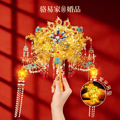 骆易家团扇新娘结婚材料包diy婚嫁秀禾喜扇金色手捧花新婚礼物