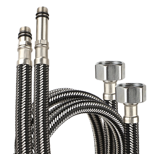 不锈钢编织尖头加长冷热进水管厨房洗菜盆面盆水龙头配件连接软管
