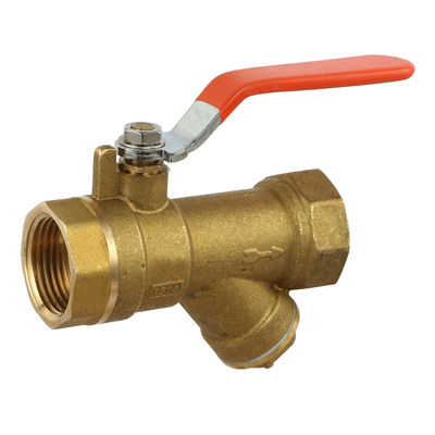 黄铜加厚Y型过滤器球阀带开关