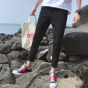 男生潮流修身九分裤