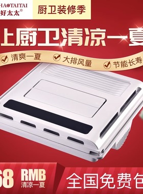 集成吊顶凉霸 厨房卫生间集成吊顶冷风机嵌入式冷霸电风扇