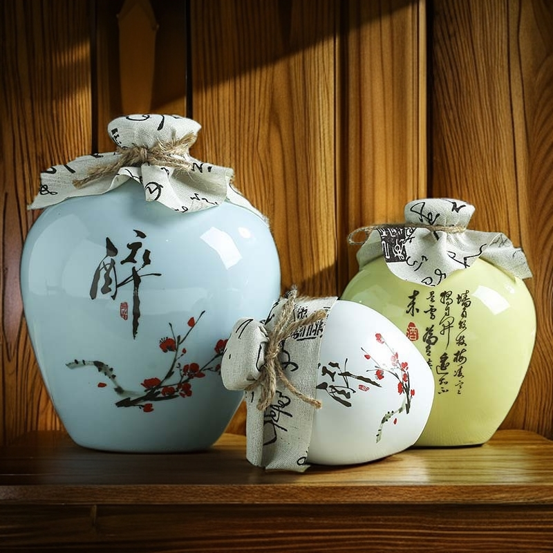 家用陶瓷空酒瓶密封有盖