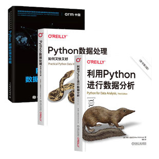 Python数据处理三部曲：利用Python进行数据分析 原书第3版+Python数据处理：如何又快又好+Python数据处理与挖掘 正版新书