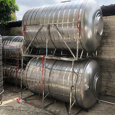不锈钢水箱加厚储水箱家用1吨卧式储水罐蓄水桶P屋顶水塔304储水