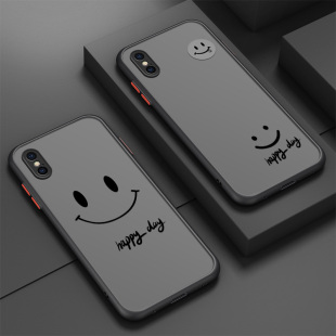 创意卡通潮牌xmax潮 肤感iphonexr女男iphonexs个性 微笑适用iphonex手机壳xr苹果x保护套xs个性 xsmax新款