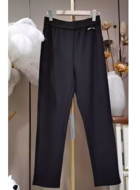 3067胖MM200斤休闲裤春秋深档高腰直筒老年弹力长裤