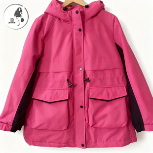 棉服胖MM显瘦百搭外套 防风面料可抽绳户外冲锋衣大码 1040冬季 新款