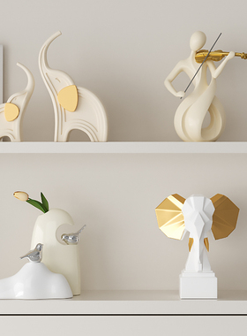 现代简约高级感小提琴摆件