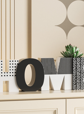 奶油风入户玄关钥匙收纳摆件