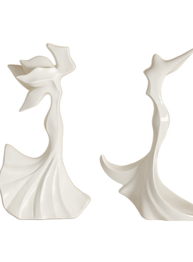 奶油风客厅酒柜样板房装饰品摆件