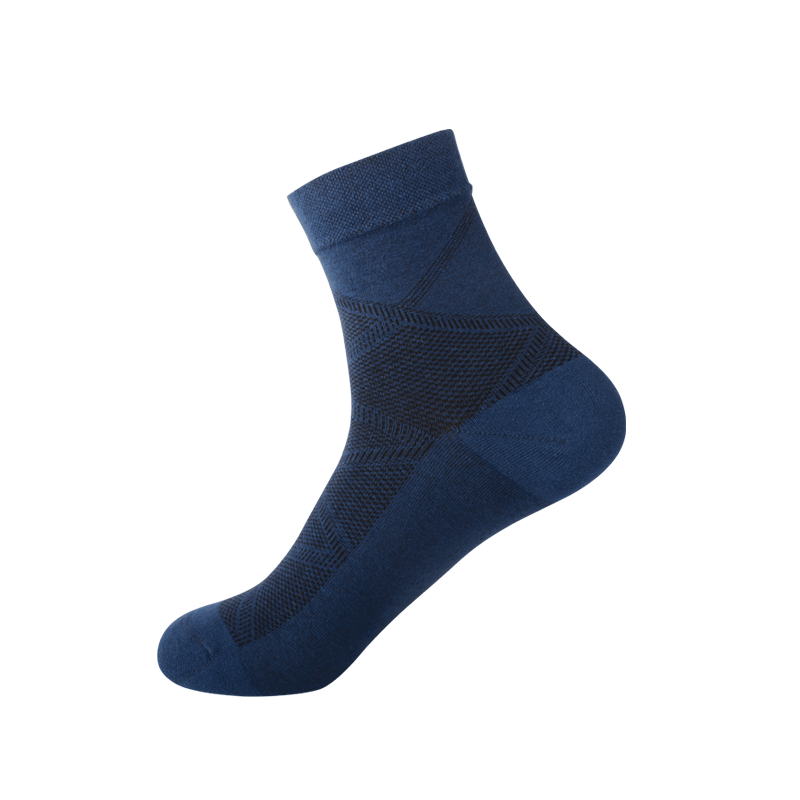 抗菌棉袜吸汗抑菌防臭袜网眼夏天透气袜商务出差休闲高筒男士夏季