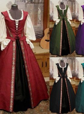 欧洲宫廷服装贵族皇后影视服中世纪复古歌剧罗密欧朱丽叶话剧女装