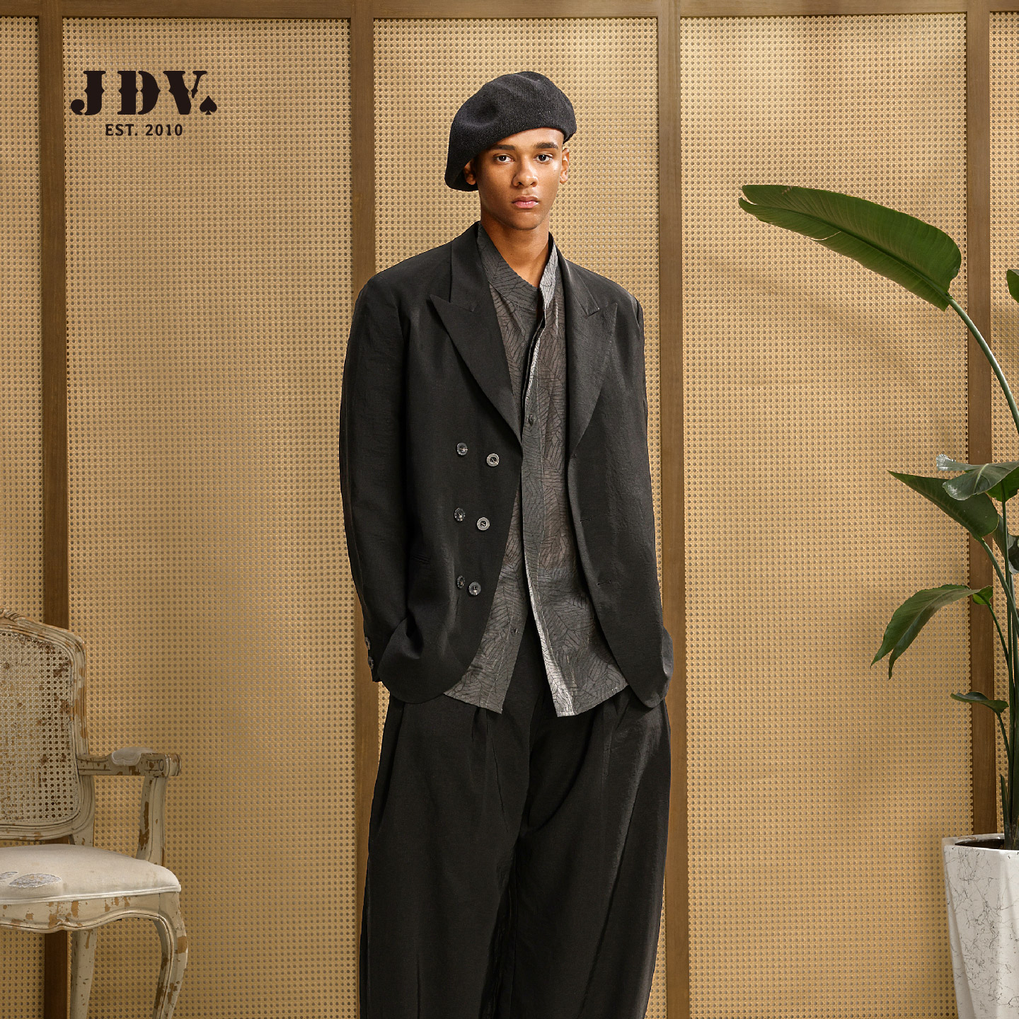 【明星同款】JDV男装进口三醋酸西装2026秋季休闲西服外套SMJAW12
