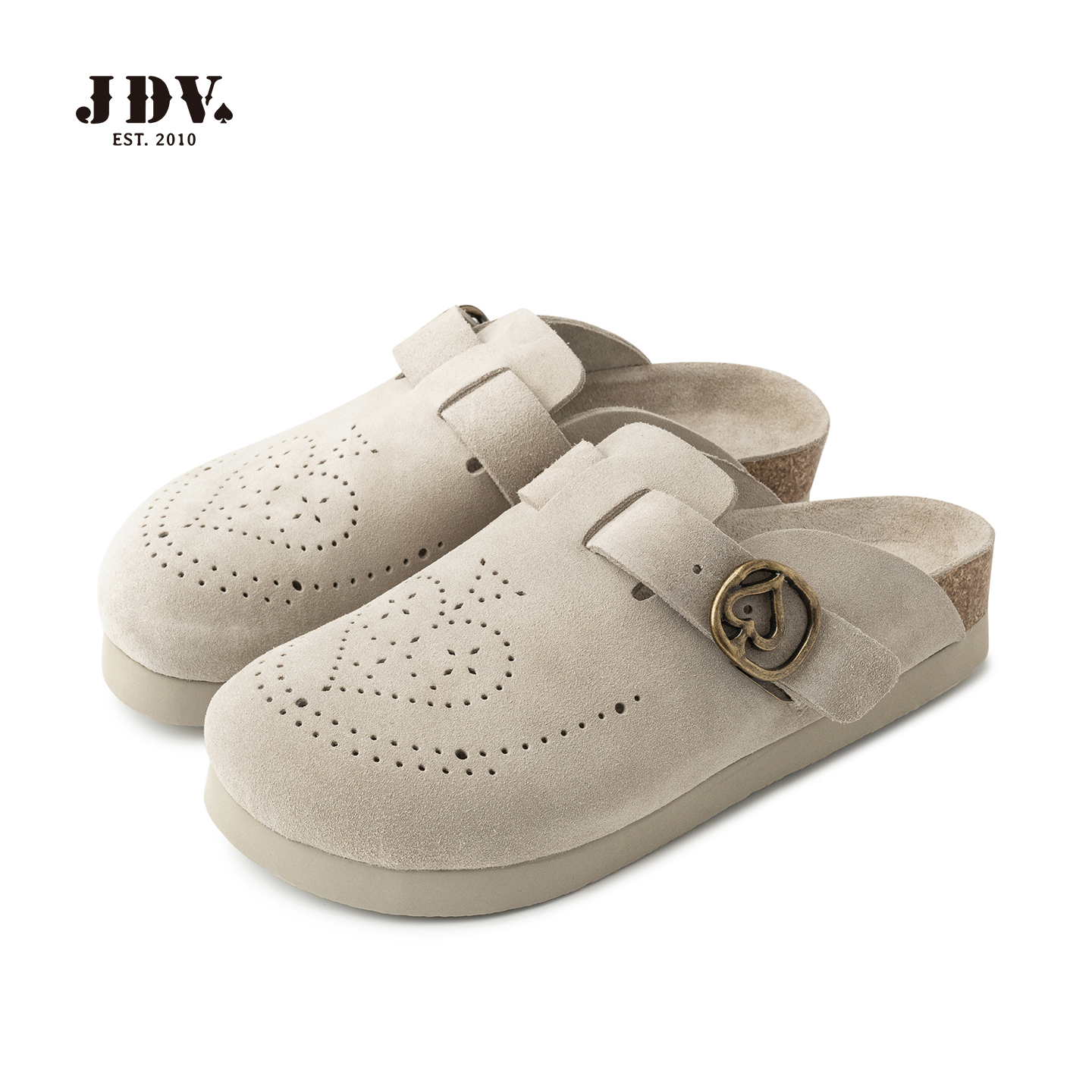 JDV商场同款男士驼色休闲凉拖鞋