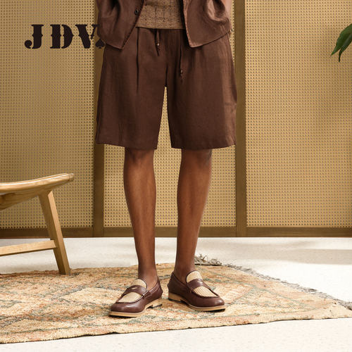 JDV亚麻宽松男士五分短裤夏季