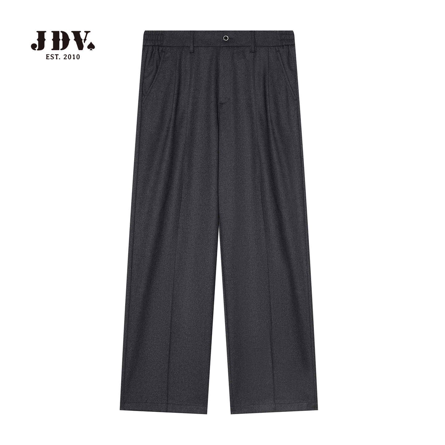 JDV灰色羊毛混纺老钱风休闲裤