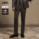 商场同款 子正装 秋冬新款 绵羊毛西裤 WPF4022 咖啡色条纹男士 JDV男装