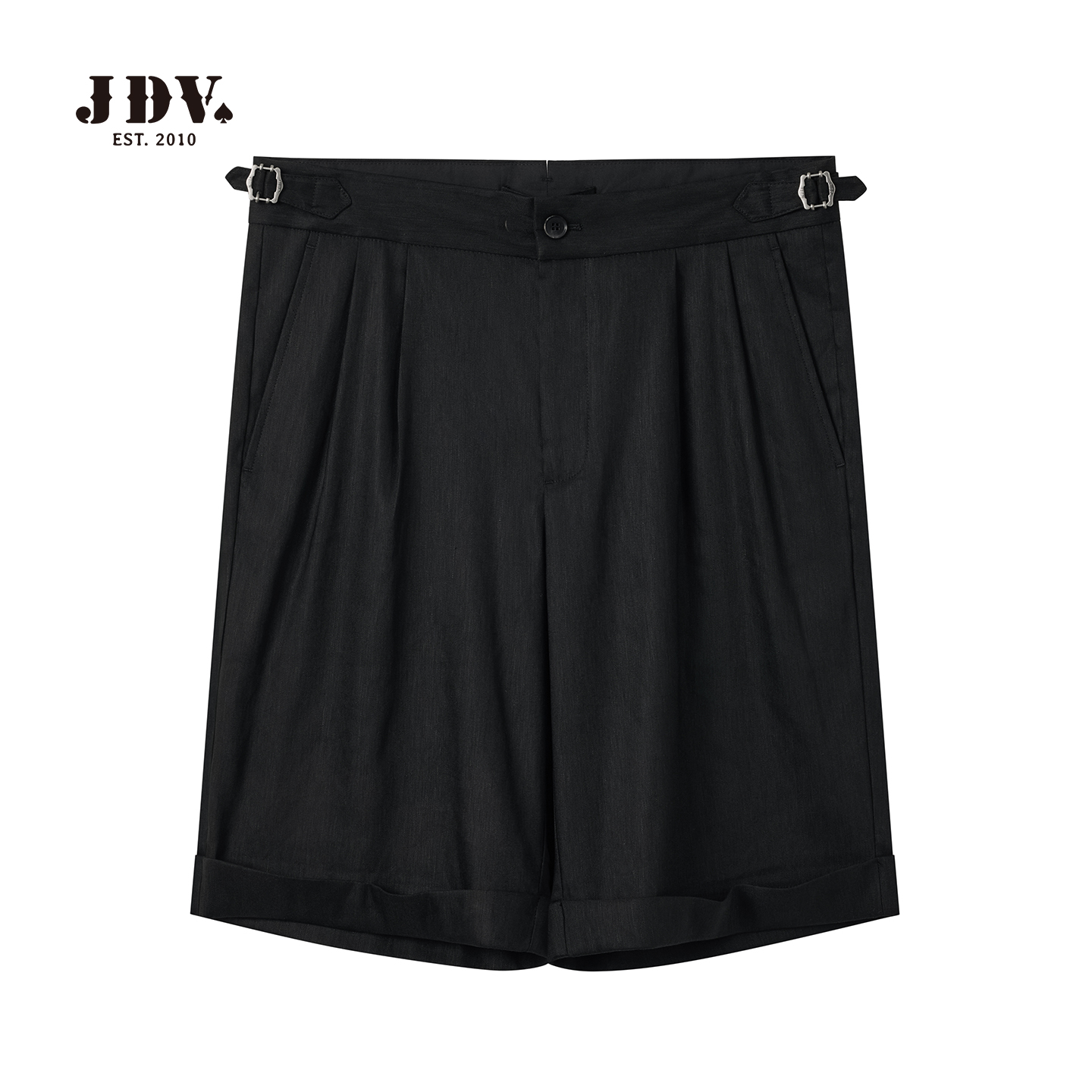 JDV商场同款男黑色休闲五分裤