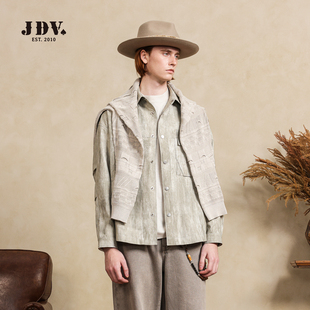 秋新款 上衣衬衫 休闲夹克男士 工装 外套WJK5395 商场同款 JDV2025年季