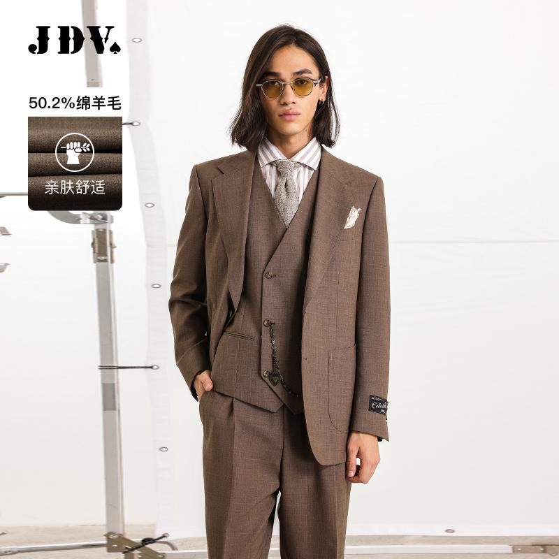 JDV商场同款棕色男士西裤正装