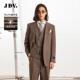 棕色商务正装 春秋绵羊毛西装 JDV男装 西服外套SMM5005 曹骏同款