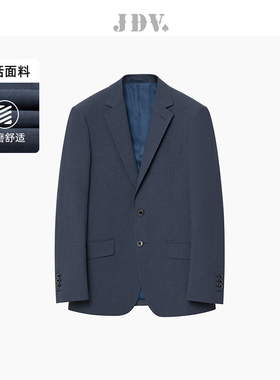 JDV男装春秋新品商场同款灰蓝色单排扣西装西服外套SMM4019