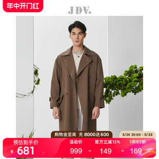 JDV男装 宽舒廓形通勤休闲时尚 秋冬新品 商场同款 风衣外套SCW2351