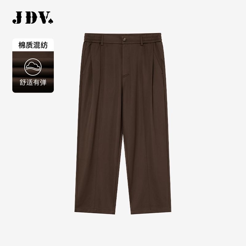 JDV商场同款咖啡色棉质休闲裤