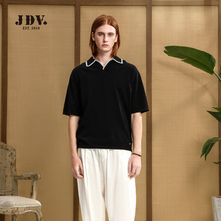 T恤男装 JDV商场同款 休闲短袖 2026年春季 SPOA189 纯棉贝壳绣polo衫
