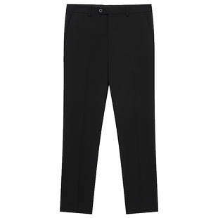 JDV男装春秋新品商场同款黑色商务西裤修身直筒裤长裤SPF4027