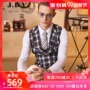JDV nam mùa xuân Thời trang mới kẻ sọc Vest nối mỏng Vest nhỏ SCV8103BEG - Dệt kim Vest áo dệt kim tay ngắn