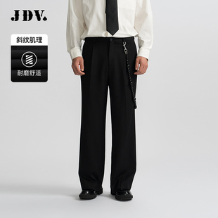 黑色男士 商场同款 阔腿裤 宽松休闲裤 WPW4028 JDV男装 长裤 春秋新品
