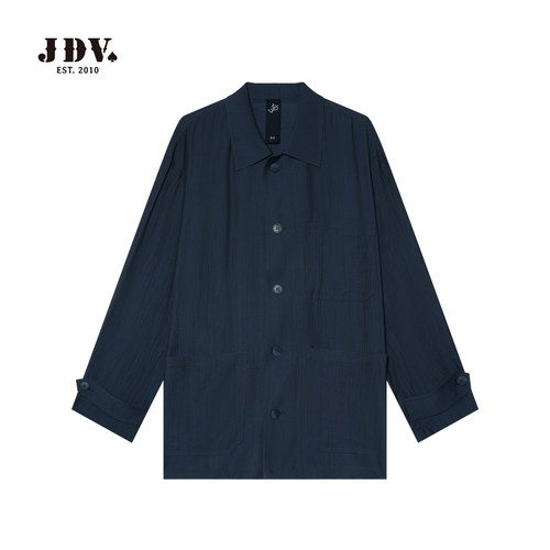 JDV复古宽松休闲夹克藏青色