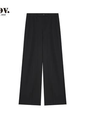 JDV男装春秋季黑色休闲羊毛西裤男宽松直筒阔腿裤男士西裤WPL5600